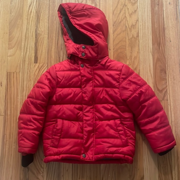 Calvin Klein 4T red puffer coat jacket great used condition